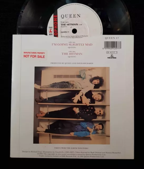 Queen 'U'm Going Slightly Mad / The Hitman' UK promo 7" single.