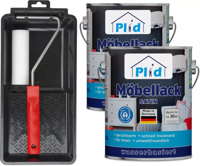 Vernice per mobili premium vernice bianca vernice per porte vernice per legno set verniciatura bianco - seta lucida