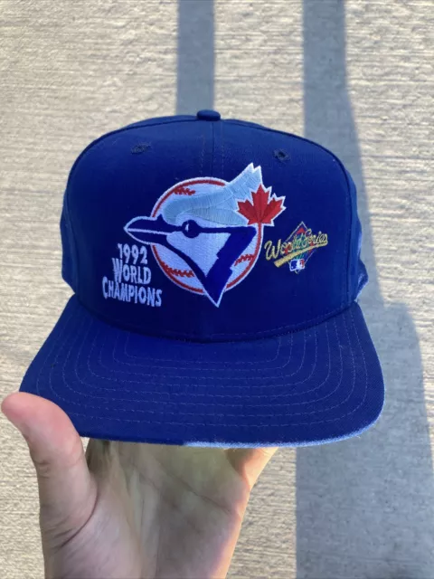 Vintage 1992 World Series Champions Toronto Blue Jays Snapback Hat Royal Blue