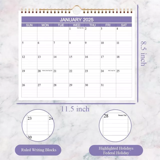 CALENDAR 2025 Wall Calendar 20252026 Runs from January 2025 June 2026, 18 M 17.76