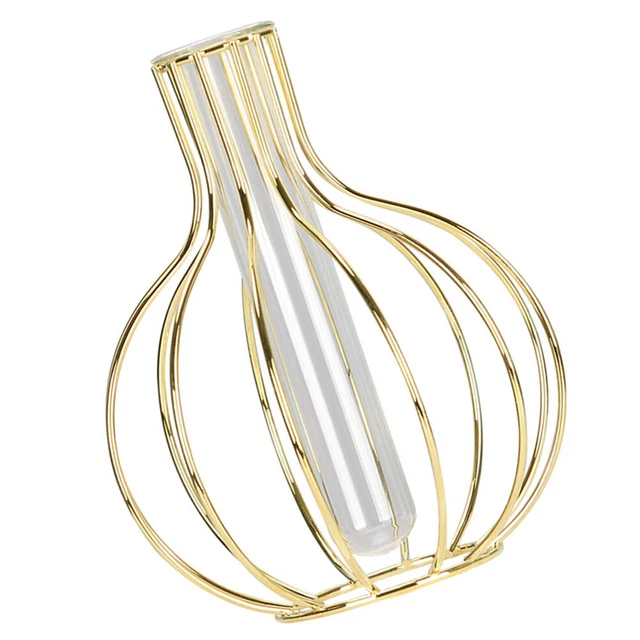 Glass Plant Tube Test Tube Plant Stand Vase Black Table Decor