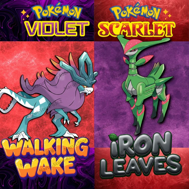 PACCHETTO WALKING WAKE & Iron Leaves Paradosso Pokemon Non Lucido Viola Scarlatto SV EUR 6,95 - IT - Foto 5