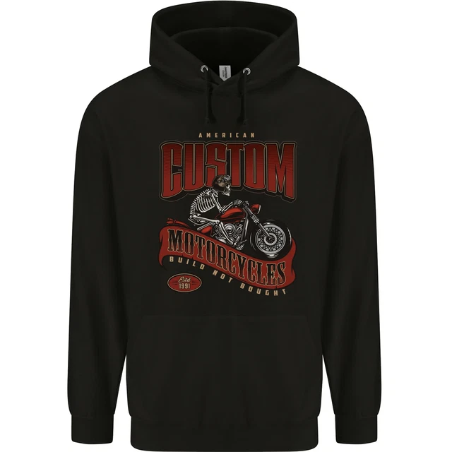 American Custom Motorcycles Biker Motorbike Childrens Kids Hoodie