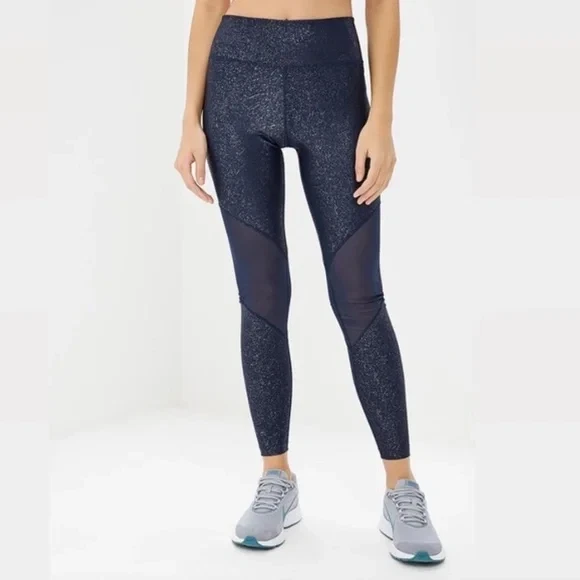 Nike Power Victory Tight Midnight Blue Sparkle Leggings Size Medium