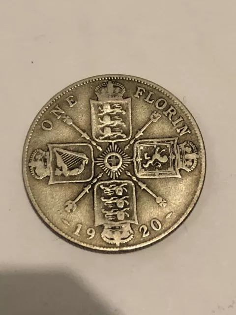 Silver Florin 1920 King George V