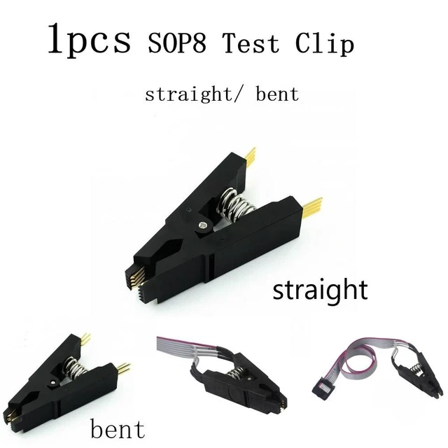 Test clip ForCH341A Flash Bios USB Programmeur Et SOIC8 SOP8 Puce Ic Neuf