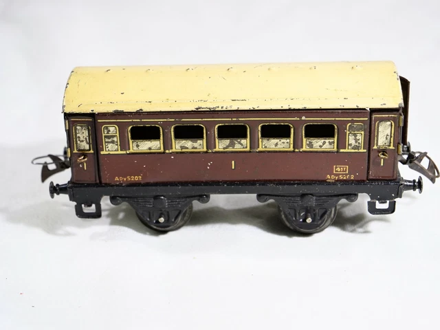 Wagon Voyageurs Hornby ADy 5202 – Échelle O – 4 Portes Ouvrantes – Tôle – Occasion