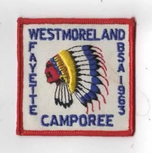 1963 Camporee Fayette Westmoreland BSA RED Bdr. [AR-2984]