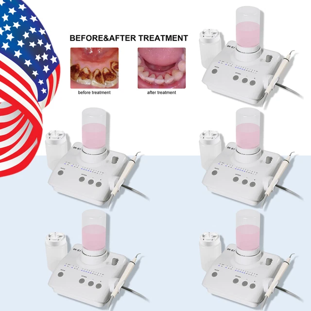 5 x Dental Ultrasonic Piezo Scaler w/ 2 Water Bottles Handpiece for EMS Cavitron
