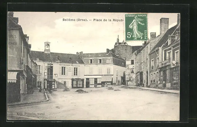 CPA Belleme, Place de la Republique 1906