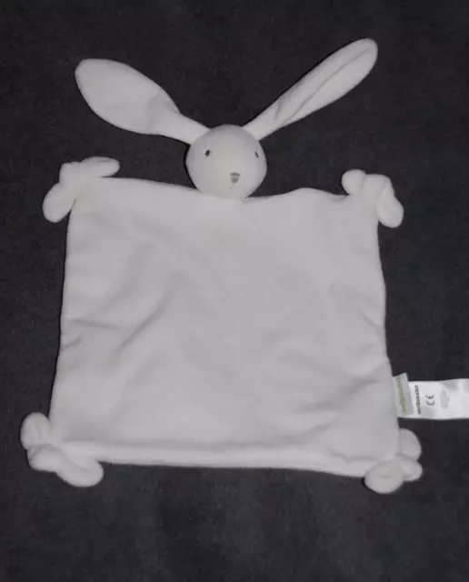 Doudou Plat Lapin Blanc VERT BAUDET VERBAUDET Nez Gris Nouette  Etat NEUF