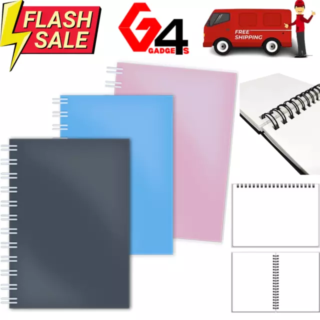 A4/A5 Notebooks Spiral Wire Bound Wide Ruled Writing Pad A4 & A5 Page School