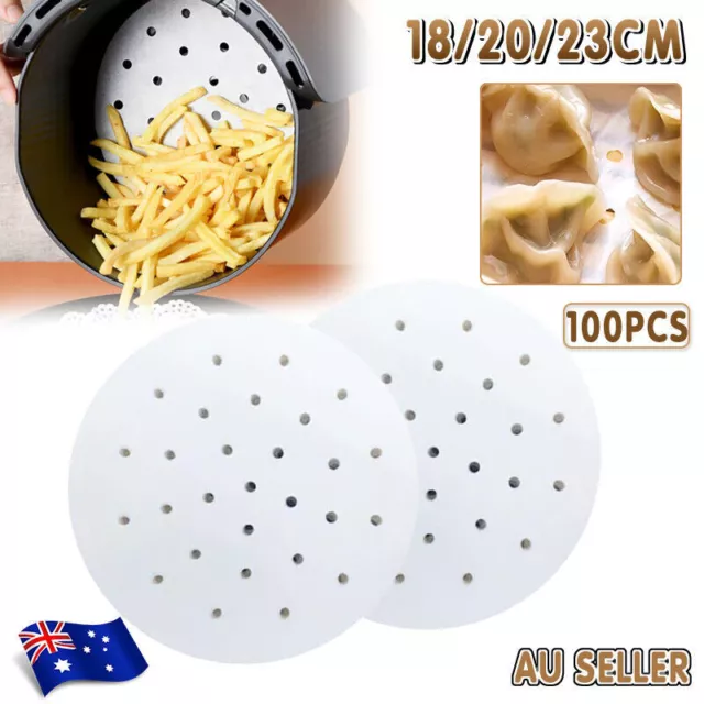 Air Fryer Disposable Paper Liner-300PCS Reusable Liners, Round Parchment  Paper, Non-Stick Food Grade Sheets for Fryer, Baking, Cooking 7.9Inch