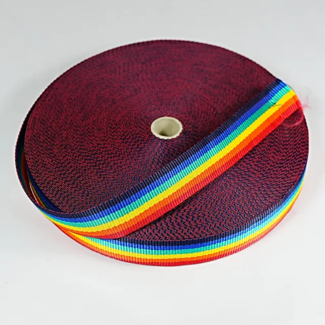 Rainbow PolyProp Webbing 25mm & 38mm Wide Upholstery Sewing Sold By The Metre