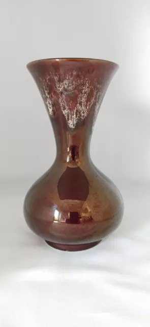 Brown Honeycomb Vase Collectable 7" High