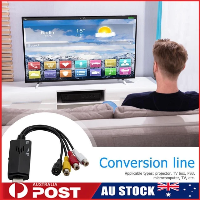 1080P HDMI to AV Conversion Cable Male to 3RCA AV Composite Female Adapter Cord