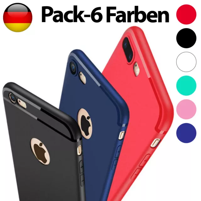 Ultra Slim Case Für iPhone Handy Hülle Schutzhülle Silikon Cover Schwarz Tasche