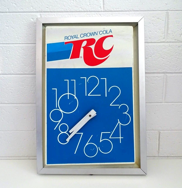 Vintage Rc Cola Lighted Clock Sign-Soda Advertsing Royal Crown (For Parts)