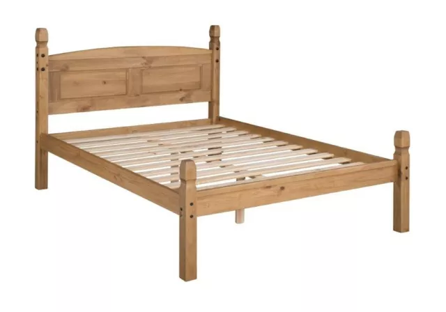 Corona Bed Frame 4ft6 Double Low End Bedroom Solid Pine by Mercers Furniture® 3