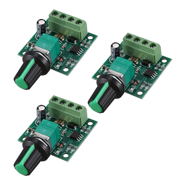 3X Low Voltage DC PWM Motor Speed Actuator Module 1.8V 3V-5V-6V 12V 2A H9F8