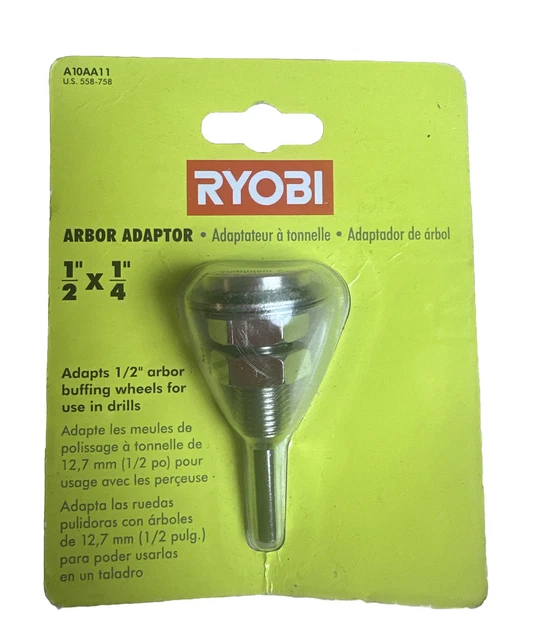 RYOBI 1/2 In. X 1/4 In. Buffing Arbor Adaptor A10AA11 NEW