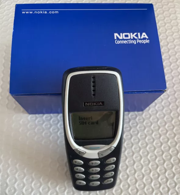NOKIA 3310 NAVY blue Unlocked 2G GSM 900/1800 Mobile Phone - with Snake ...