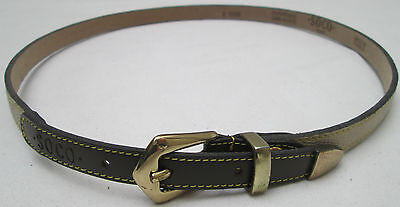 AUTHENTIQUE  ceinture ABACO cuir  TBEG  vintage  T75 