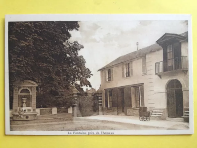 cpa 95 - CHATEAU VIEUX de GROSLAY Val d'Oise HOTEL RESTAURANT PENSION Fontaine