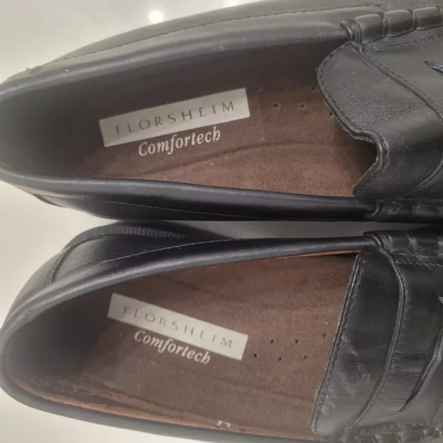 FLORSHEIM MEN DRESS Shoes Black Comfortech Size 9 D Penny Loafers $36. ...