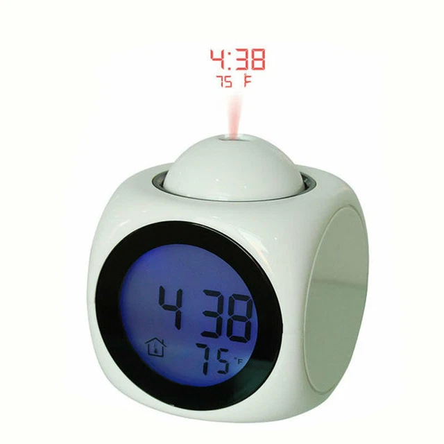 SVEGLIA OROLOGIO PARLANTE Italiano Proiezione a Soffitto Ora Temperatura  Display EUR 334,90 - PicClick IT