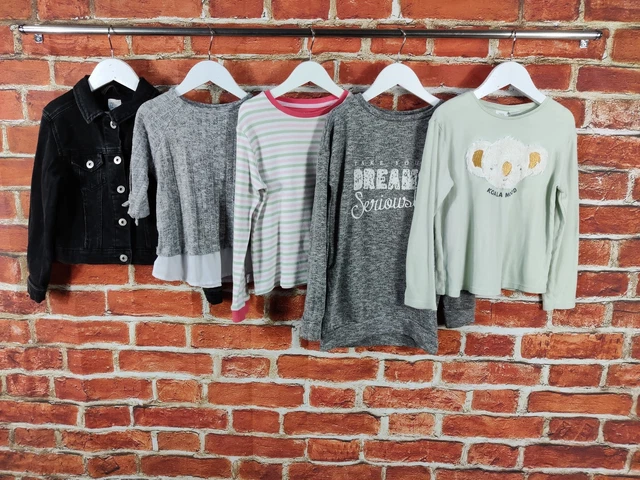 Pacchetto Ragazze Età 7-8 Anni John Lewis Zara Ecc Giacca Denim Pullover Maglietta 128Cm