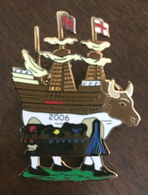 Mooons Truck Premier Party 2006 Cow Parade Boston pin cows tall ship