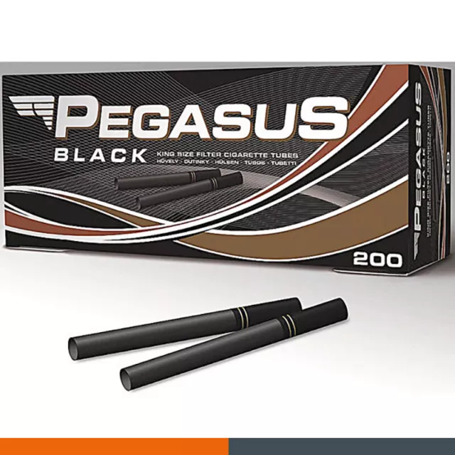 5 x 200 Pegasus Black King Size Filterhülsen,Hülsen,Zigarettenhülsen