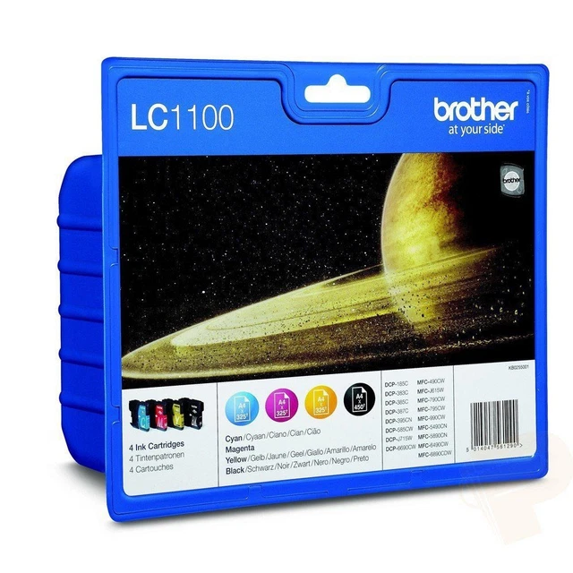 Cartouche D'encre Authentique Brother LC1000 Multipack CMYK - Neuf, Emballage D'origine