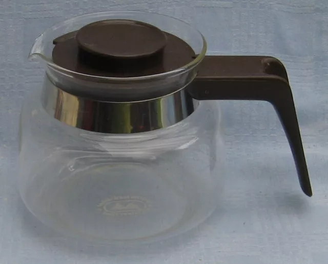 Kaffeekanne Glaskanne Melitta 300 ml für 2 Tassen Griff und Deckel braun