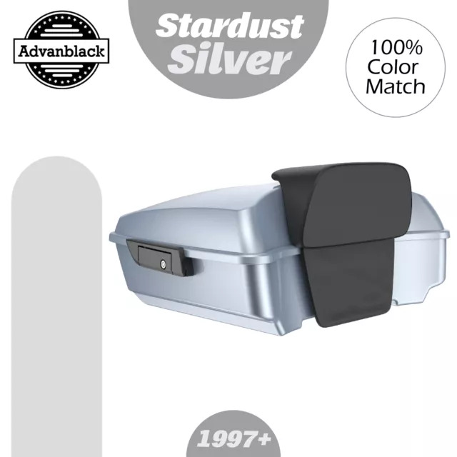 STARDUST SILVER Fits 97+ Harley Touring/Softail Rushmore Chopped Tour Pack Pak