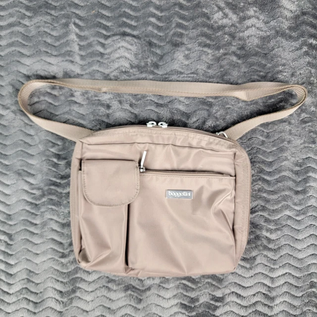 Baggallini Bag Purse Brown Crossbody Waist Belt Adjustable Convertible Travel