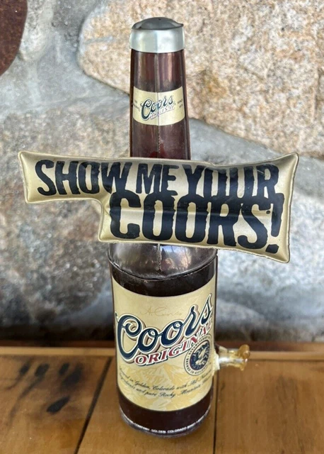 Coors Original Inflatable Bottle (Show me Your Coors!) Suction Cup On The Back