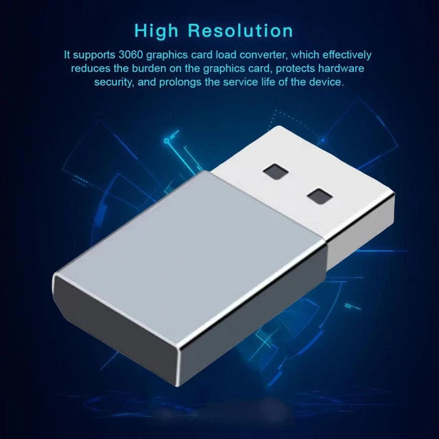 cablecc DP Virtual Display 4K @ 17hz Adattatore Displayport Spina fittizia Headless Ghost Emulatore Nero