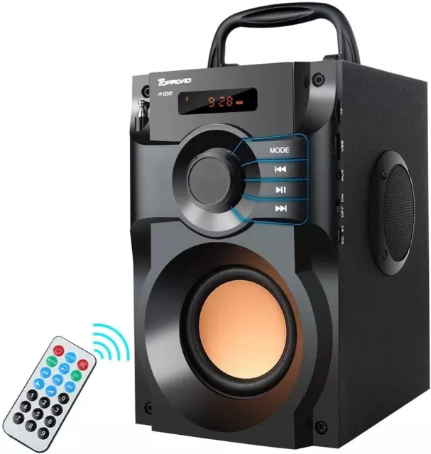 Bluetooth Lautsprecher, Tragbare Bluetooth 5.0 Musikbox Mit Subwoofer, Kabellose 2