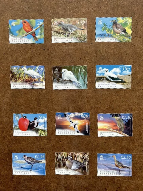 BRITISH INDIAN OCEAN TERRITORY :2004 Birds definitive  SG296-307 MNH