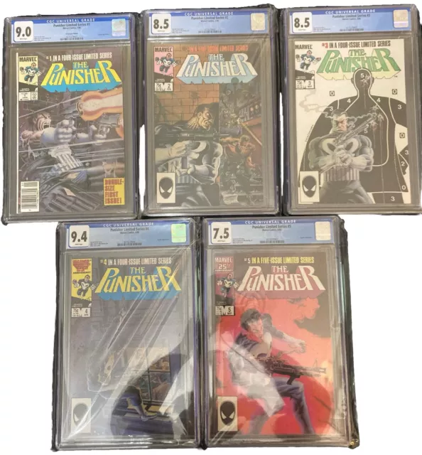 The Punisher #1 - #5 Limited Bundle. ISSUE #1 is CGC 9.0! All Issues Are Graded