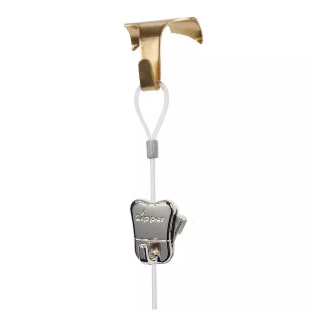 STAS Moulding Hook Brass, Zipper & Perlon Cord Picture Hanging