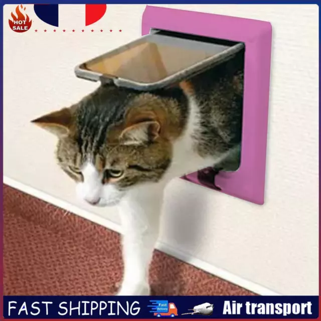 3 Taille 4 Way Pet Cat Puppy Dog Supplies Verrouiller verrouillable Safe Door Fl