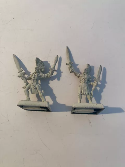 Lot 2 Figurines Warhammer Citadel Wood Elves Wardancers - Metal