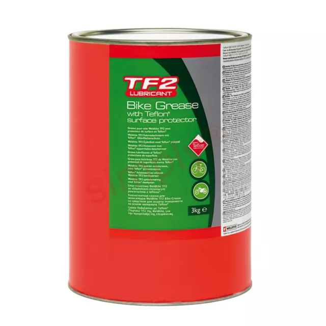 3kg Weldtite TF2 Red Bike Grease with Teflon Surface Protector