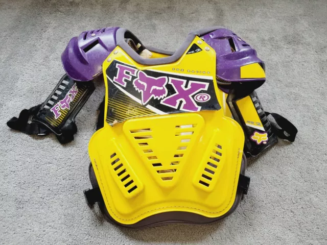 Armatura corpo protezione petto motocross motocross vintage viola
