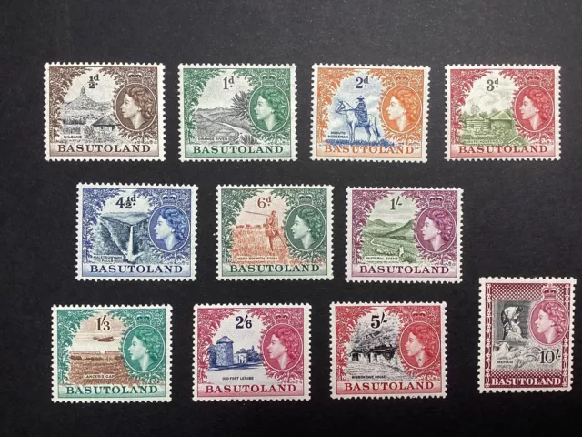 BASUTOLAND. 1954-1958 set to 10s fine MNH SG43 - SG53. Cat £110