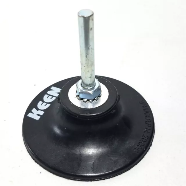 Lot of 2 Keen Abrasives 3" Holder for Type "R" Quick Change Discs 1/4" Shank