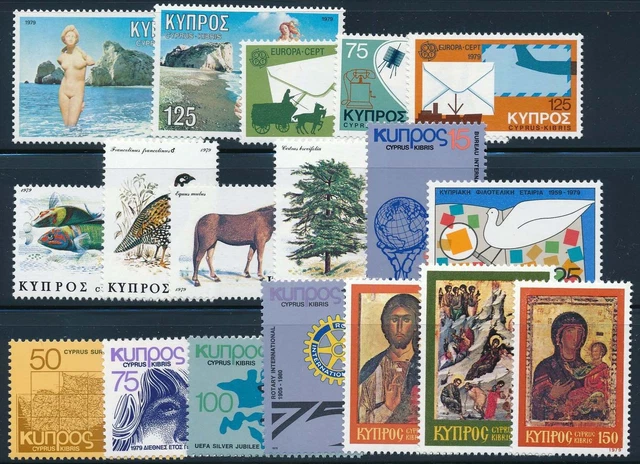 Zypern Jahrgang 1979 postfrisch komplett MiNr. 499-516 #C0776